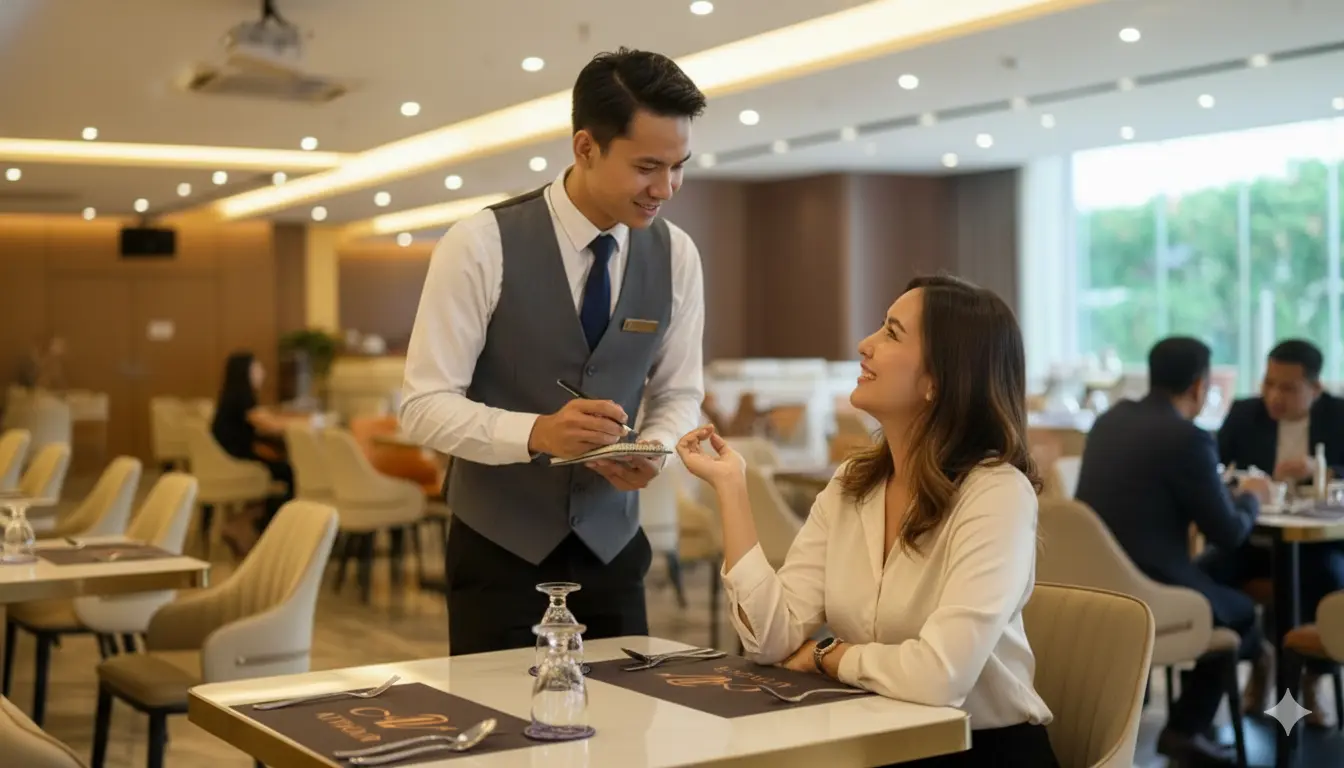 Elegant high-tea service at Attivour restaurant